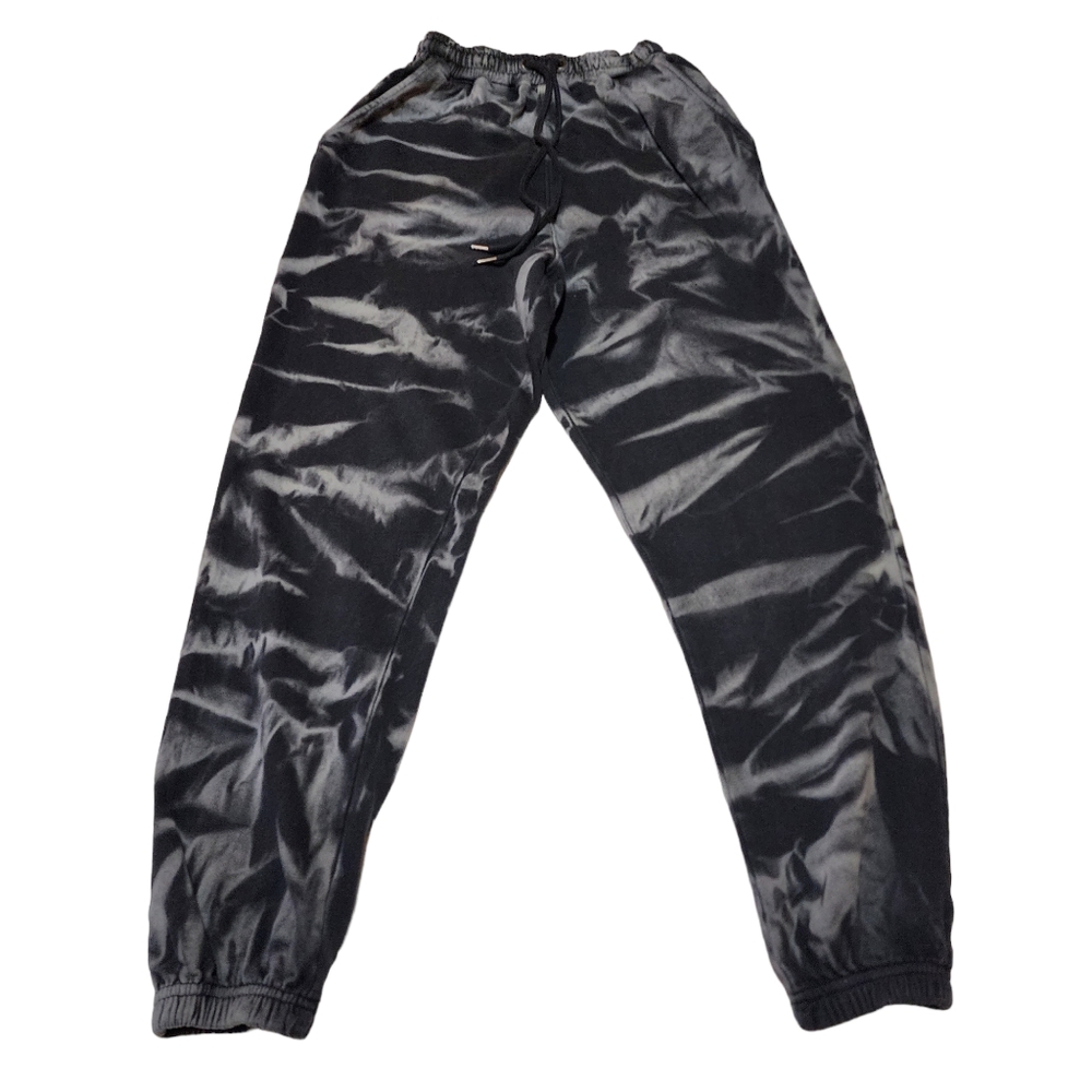 Misguided Black and Gray Tie Dye Joggers Sz 2 Womens.